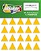 Produktbild 120 Aufkleber, Dreieck, Sticker, 30 mm, gelb, PVC, Folie, Vinyl, glänzend, Klebemarkierung, selbstklebend