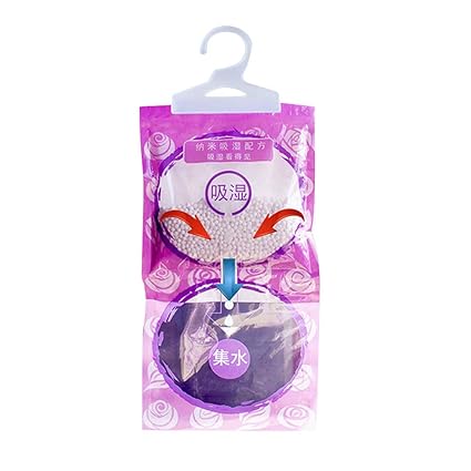Moisture-Proof Mildewproof Desiccant Moisture Absorber Lavender Scented Hanging Dehumidifier Bag for Home Bedroom Wardrobe Closet Drying Agent Dehumidification Bag'