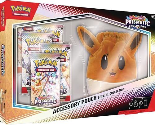 Pokémon- The TCG: Scarlet &amp; Violet—Prismatic Evolutions Eevee Bolsa para Accesorios, Multicolor (10-10026-101)