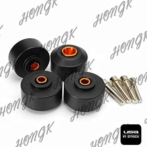 Hongk- Front Rear Fork Wheel Frame Slider Crash Protector Guard Compatible With Rc 125 200 390 [B0734F3B81] #TOP4