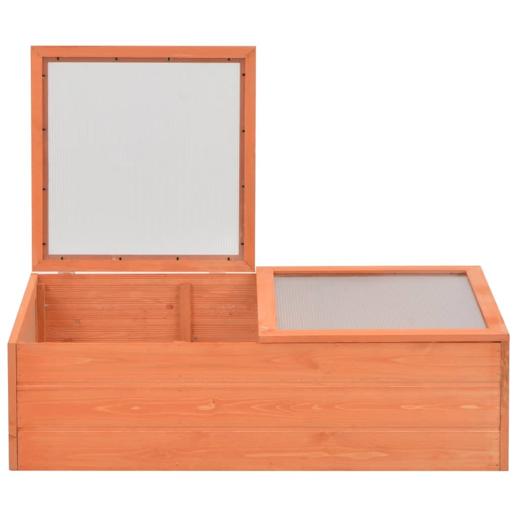 Jardinera de madera 100 x 50 x 34 cm con placas de PC, casa para cultivo de verduras y protección de plantas, invernadero resistente a la intemperie para invernar en balcón, terraza, jardín