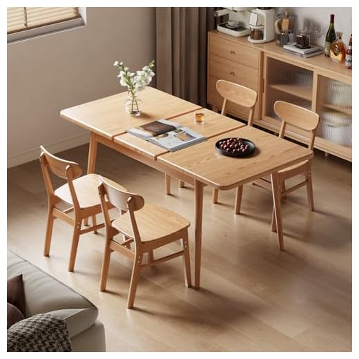 Extendable Solid Wood Dining Table for Versatile Use