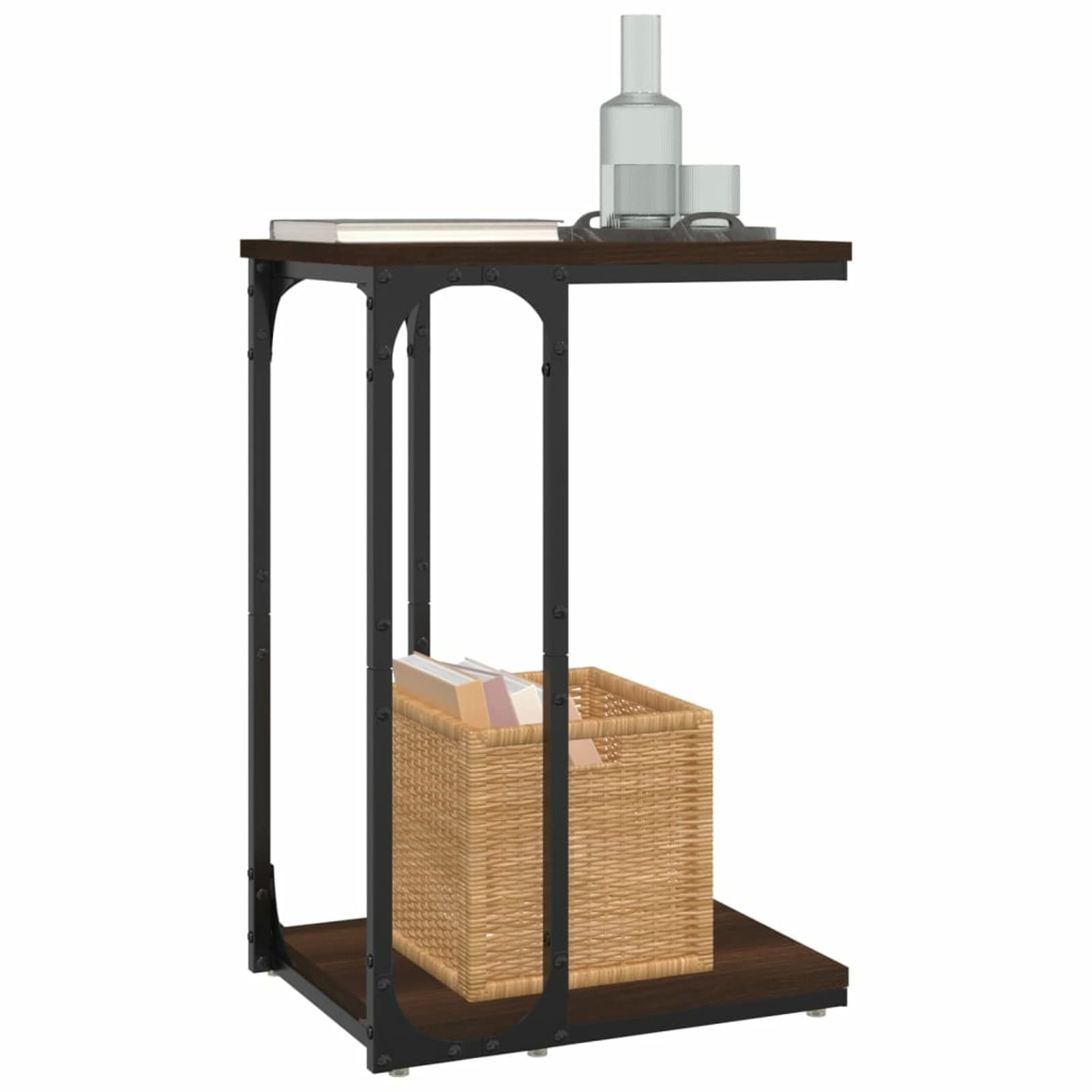825821 Tavolino Rovere Marrone 40x30x60 cm in Legno Multistrato Testata in Legno,Testata Letto Matrimoniale Muebles Dormitorio Spalliera Letto Testiere per Letto Matrimoniale