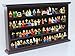 DisplayGifts Building Block Minifigures Miniature Action Figures Display Case Wall Cabinet Stand, Solid Wood (Mahogany)
