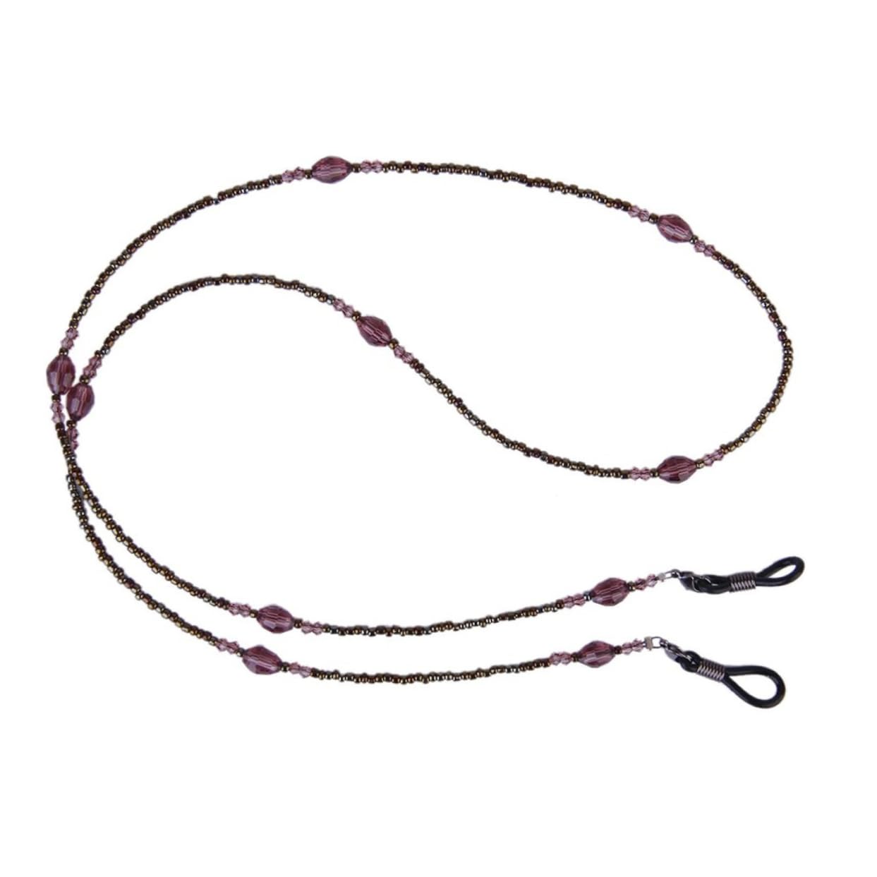 3piezas Cadena De Gafas Diseño Bohemio y Cuentas Decorativas Longitud De Color Púrpura Para Mantener Tus Gafas Seguras y Estilo
