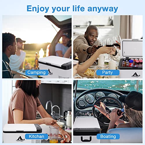 Wolfstorm Refrigerator Compatible For Car/Vehicle/Truck/Rv/Boat,19 Quart Store Capacity Fridge Freezer For Camping And Travel,Camping Fridge Portable(-4℉~68℉), 12/24V Dc And 100/240V Ac #TOP5