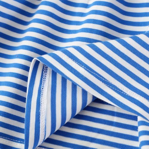 Image of Hongshilian Little Girls Cotton Casual Dress Cartoon Print T-Shirt Short Sleeve Skirt Dresses