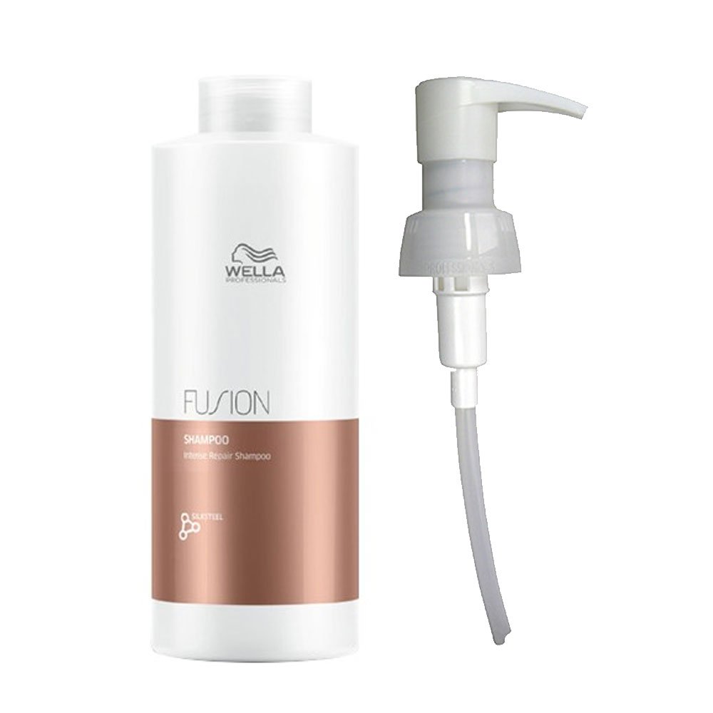 Wella Fusion Intense Repair Shampoo 1000 ml und Pflegespülung 1000 ml, mit Pumpen