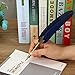 Feather Quill Pen Vintage Feather Dip Ink Pen Set Copper Pen Stem Writing Quill Pen Calligraphy Pen As Christmas Birthday Gift Set (Navy Blue)