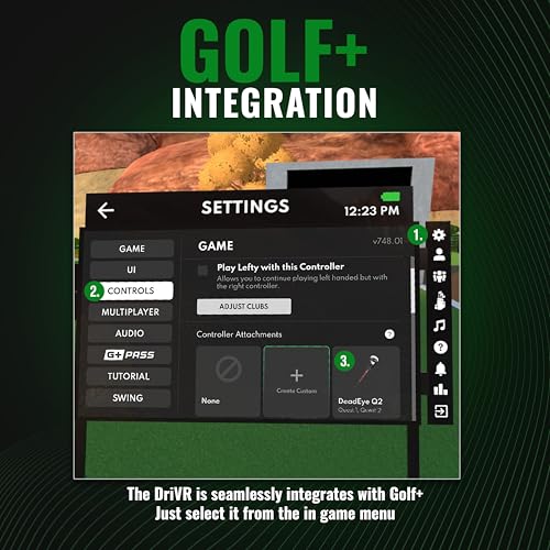 Image of DeadEyeVR - DriVR Golf Club for Quest - Realistic VR Golf Simulator Handle - Weighted VR Golf Club Grip for Enhanced Play (Standard - Q2)