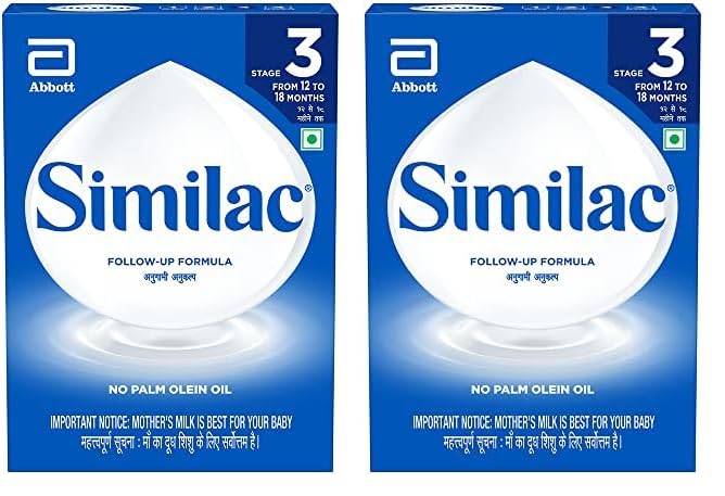 Similac Infant Stage 3 Follow-Up Formula Powder 12 To 18 Months, 400G Box, No Palm Olein Oil, Immune System And Bone Development (Pack of 2)