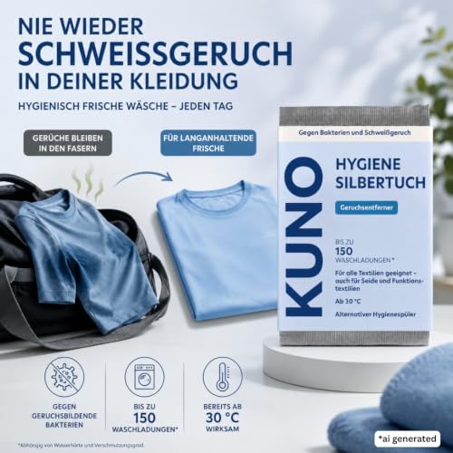 Kuno Hygienespüler Silbertuch für die Waschmaschine - 150 Waschladungen – Ansicht 2