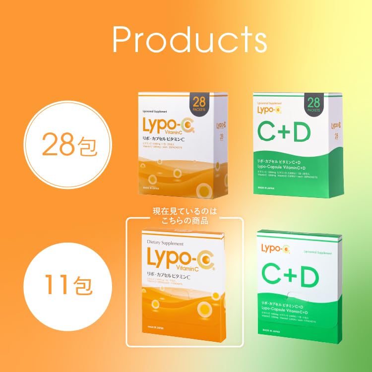 Amazon.co.jp: 公式 Lypo-C リポカプセル ビタミンC 11包入 リポC