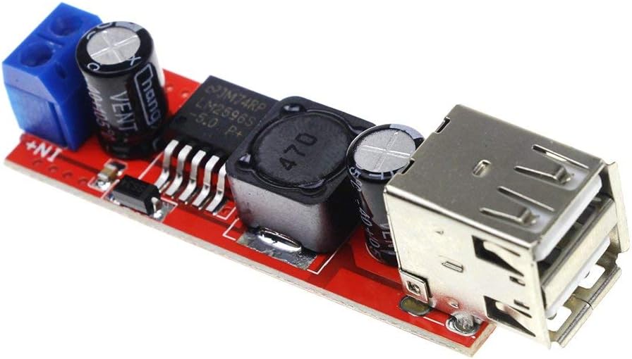 Super Debug Dual USB Output 9V / 12V / 24V / 36V Car Charger Switch 5V DC-DC Power Supply Module 3A Buck Regulator