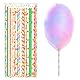 50 Stück Trinkhalme aus Papier, Bunte Papierstrohhalme, Biologisch Abbaubar Flexibles Stroh, Gestreifte Einweg-Trinkhalme, für Cocktail, Party, Hochzeit, Weihnachten, Cake Pops, Basteln, 28cm×6mm