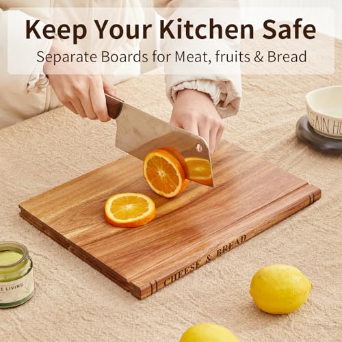 Set de 3 tablas de cortar decorativas forma libro miniatura 5