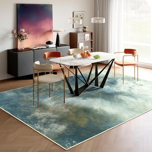 Tapete decorativo 5x7 azul verde miniatura 7