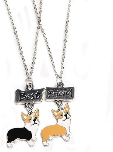 Miniatura 1 de Mummumi Collares para mejores amigos, dije de perro de amistad, encantador, conjunto de perros de moda, collar de metal para el día de San Valentín,
