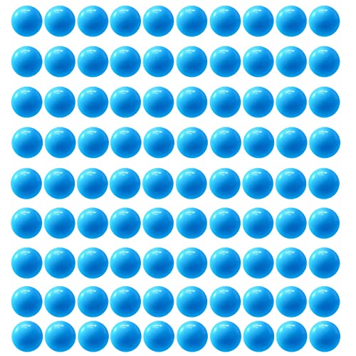 Yoeevi 90 PCS Game Replacement Marbles Balls, 9/16” inch(14mm) Plastic Game Balls for Chinese Checkers Marble Run Marbles Game Hungry Hungry Hippos (Blue)