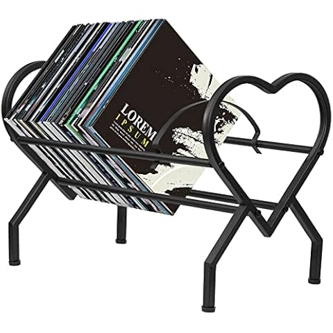 MERYSAN Vinyl Record Storage Record Holder, LP Storage Metal Display Stand, Triangle Desktop Magazine File Sorter Organizer Bookshelf for Office Home Decoration (A) Cover