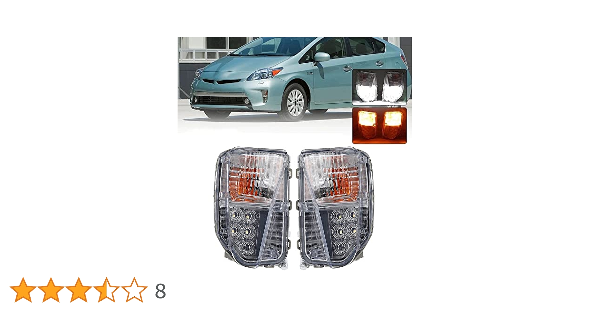 プリウス30系prius 後期US仕様 ウインカー LEDデイライト Amazon | トヨタ 用 LED ウインカー デイライト 左右セット