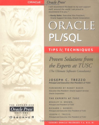 Amazon.com: Oracle PL/SQL Tips and Techniques: 9780078824388: Trezzo ...
