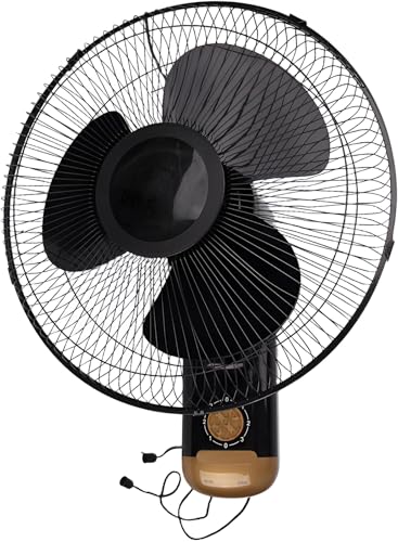 16-Inch Wall Mount Fan | 45W Powerful Motor | 3-Speed Adjustable Settings | Wide Oscillation | Quiet & Energy-Efficient Cooling | Premium Wall Fan for Home Office Bedroom & Commercial Spaces