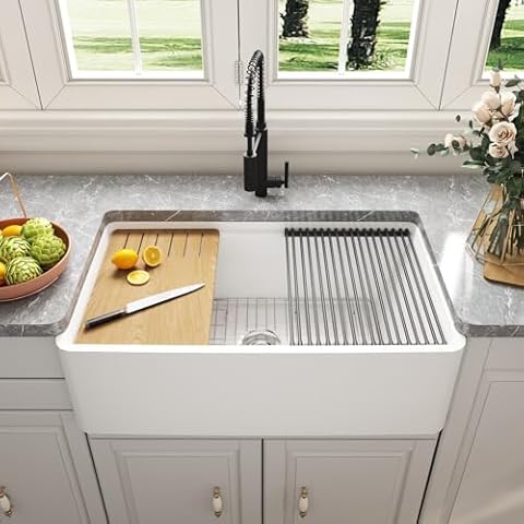 DeerValley 33-Inch Fireclay Farmhouse Sink Cover