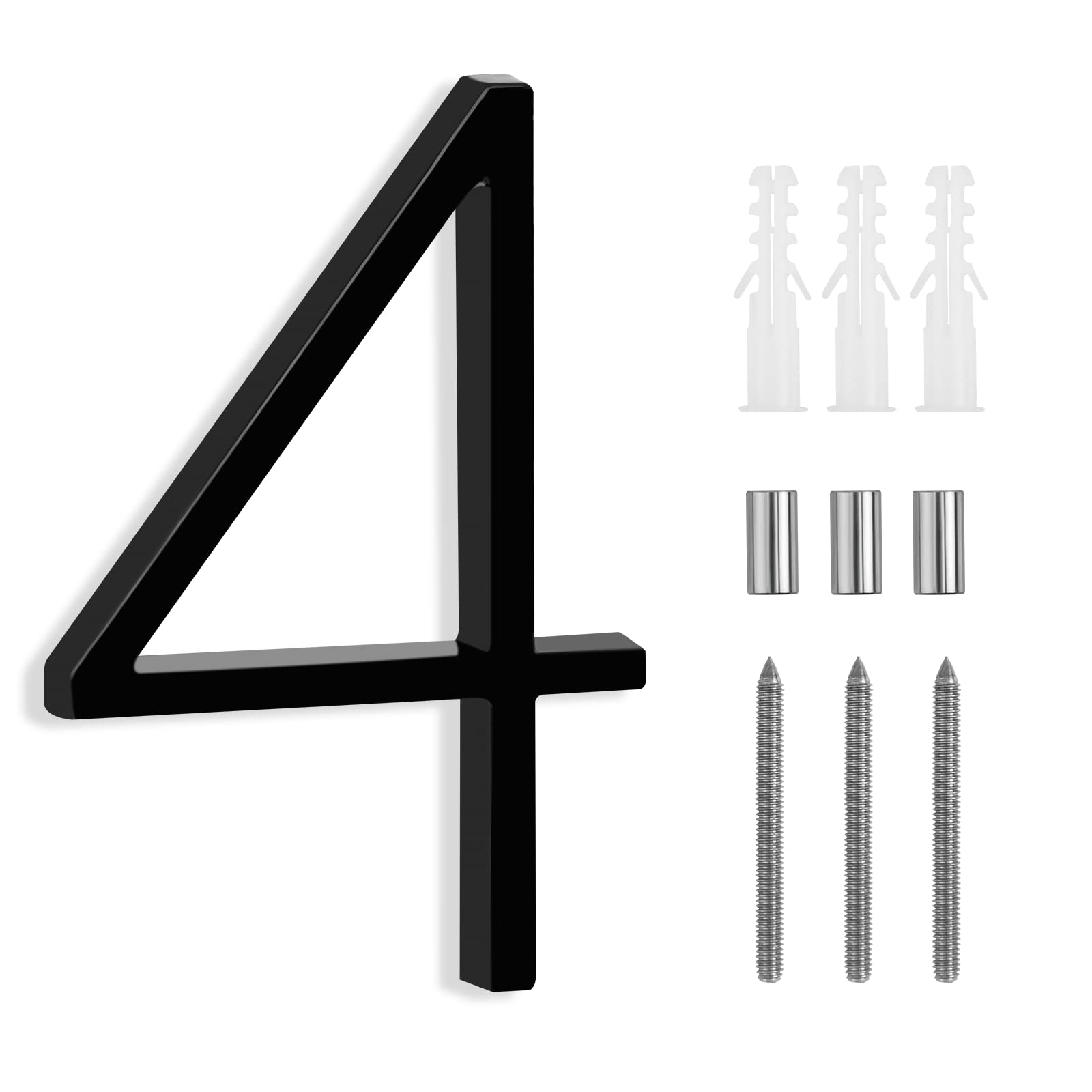 House Number Sign SEISSO Modern 5-Inch Floating House Numbers - Metal ...