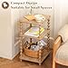 Fultyle End Table, Modern Side Table with 3 Tier Open Shelf, Small Table Bed Side Tables Bedroom for Small Spaces, Living Room and Office (Rustic Walnut)