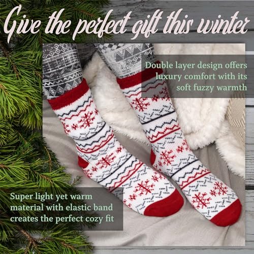 Image of BambooMN Women's Thick Vintage Pattern Cabin Crew Socks