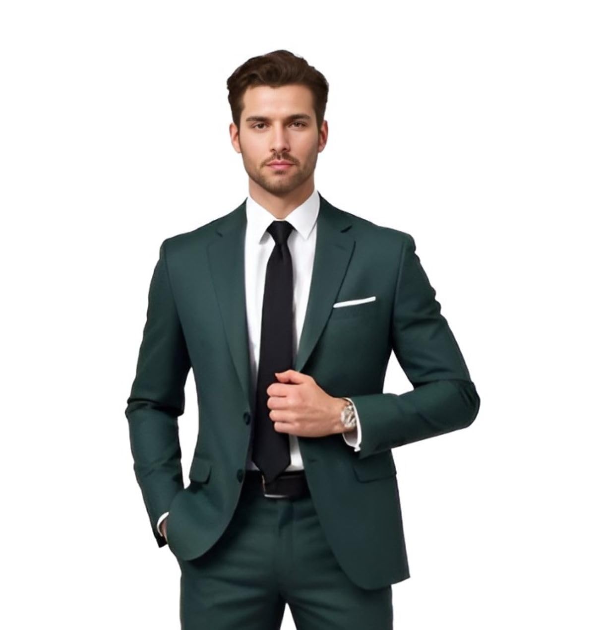 highek Green Blazer for Men-picture-26