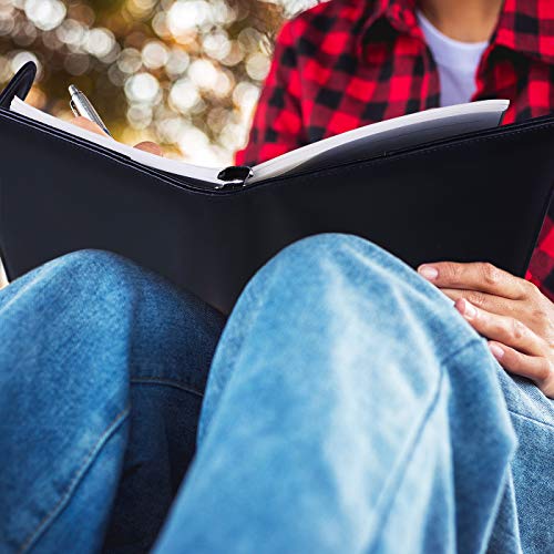 Image of Antner A5 Binder 6 Ring Refillable Notebook Planner Cover for A5 Planner Inserts & Refill Paper, PU Leather Loose Leaf Personal Organizer Photocard Holder Budget Binder with Magnetic Buckle, Black