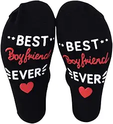 Presente de aniversário de namorado e Natal para namorado da namorada, melhor namorado de todos os tempos, presente de Natal, presente para ele, namorado, aniversário, dia dos namorados, meias de