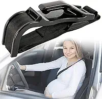 Ajustador de cinto de segurança de carro para gravidez, conforto e segurança para mães grávidas, proteção da barriga, bebê não nascido, mulher grávida, gancho para cinto de segurança (preto)