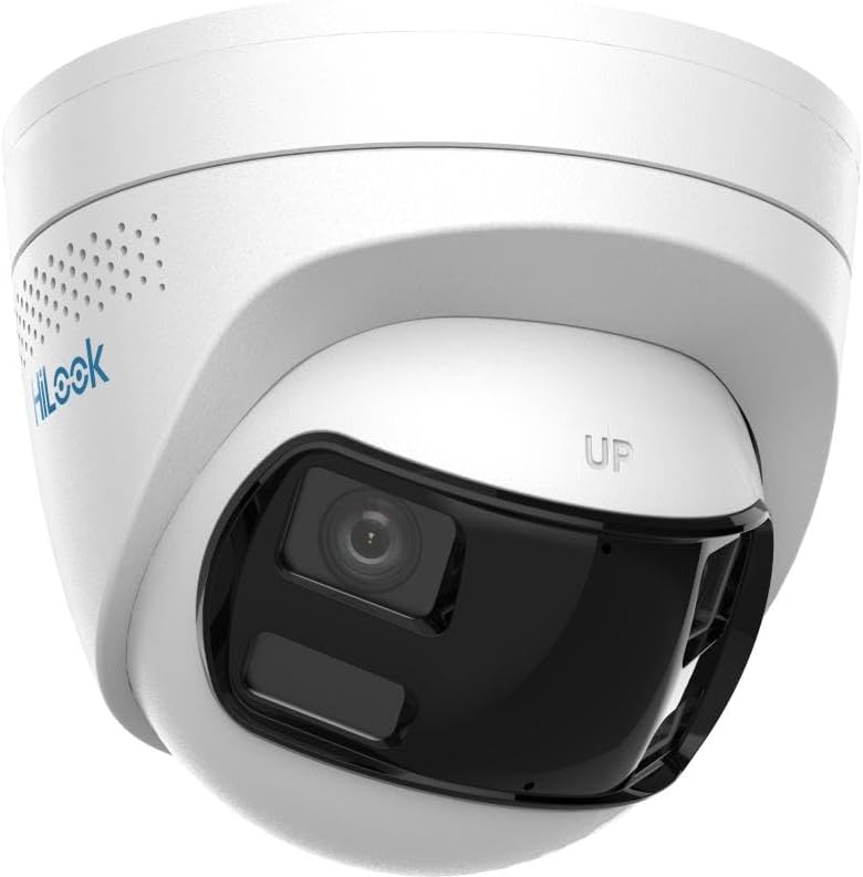 Hikvision Indoor/Outdoor Turret Network Camera, 6MP Resolution, Dual Lens, Smart Hybrid Light, Two-Way Audio, IP67 Rated, 180  FOV, ColorVu, IPC-T269HAD-LUF/SL, PoE/12VDC, ONVIF Compatible