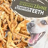 Hühnerfüße für Hunde 1 kg (ca. 45–55 Stück) | Luftgetrockneter Premium Kausnack | 100% Huhn | Zahnpflege & Gelenkunterstützung | getreidefrei & hypoallergen