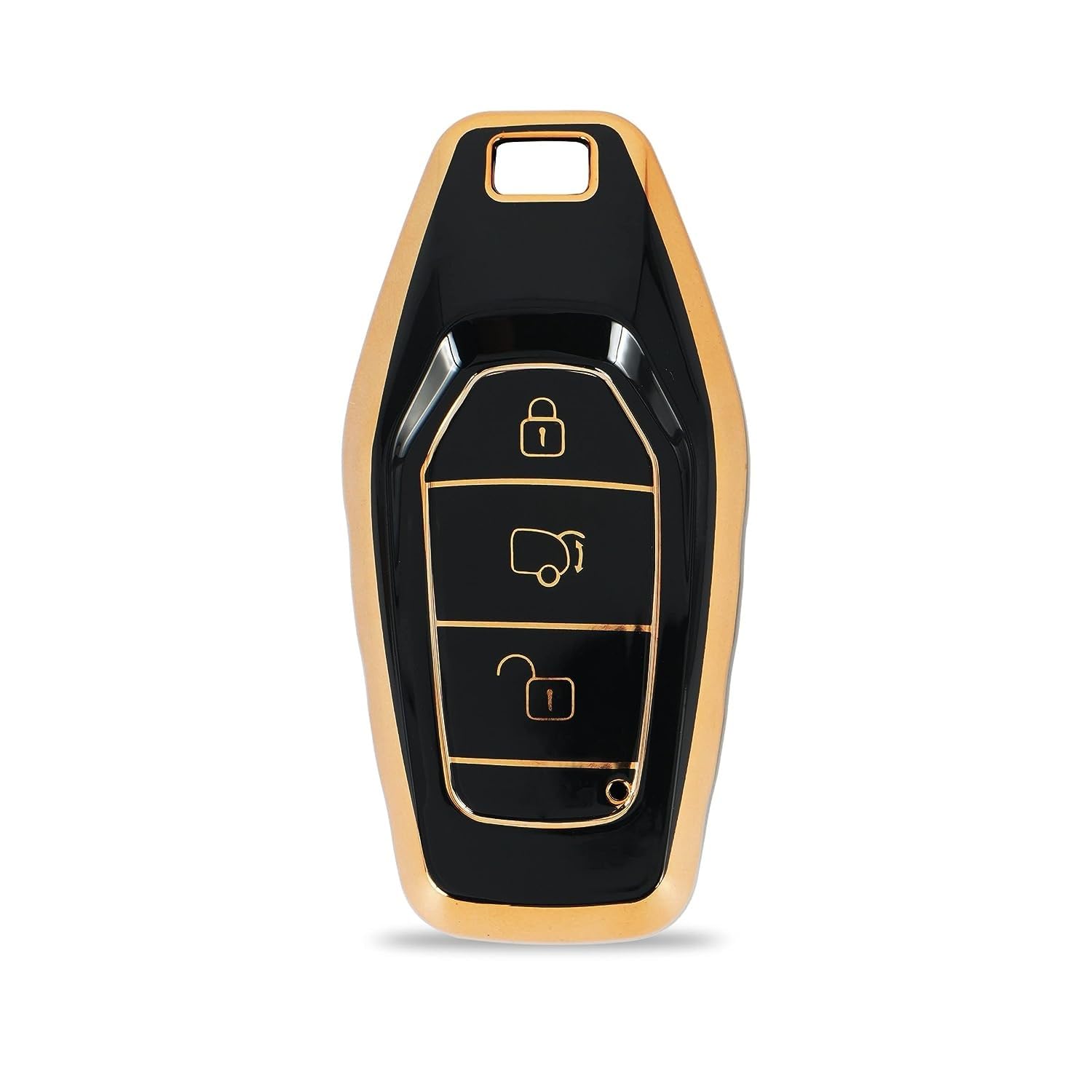 TANTRA TPU Car Key Cover Compatible with Mahindra XUV-500 Smart Key (Black_1)