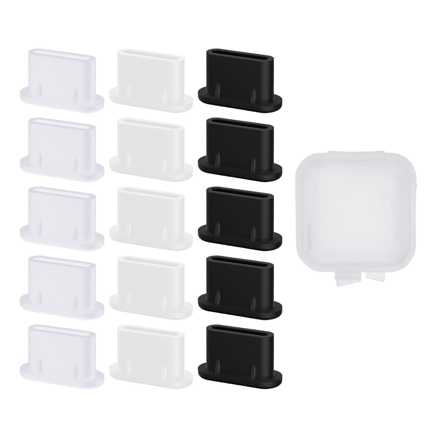 EOWVISN 15 Mobile Phone Dust Plugs, Silicone Dust-Proof Accessories, Mobile Phone Charging Port Protection Case, Mobile Phone Small Accessories.