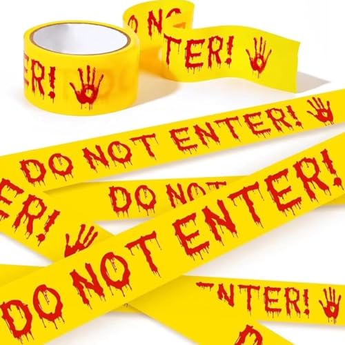 Catálogo de Halloween los mejores 5. 34 Cinta de Advertencia de Halloween, Caution Tape Halloween 4,8 cm x 25 m Cinta de Miedo para Decoraciones de Hallowen Cinta de Advertencia Decoracion Dia de Muertos (Do Not Enter,...