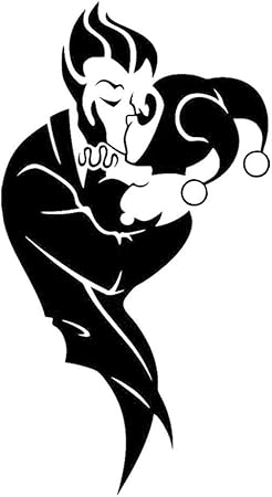 Amazon デカール防水シールステッカー Vylumuses可愛いピエロのキス約9 8cm 18cm ビニールステッカー ウィンドウの装飾 車体と車ドアのシール窓のステッカーデカール カーステッカー 黒 ステッカー デカール 車 バイク