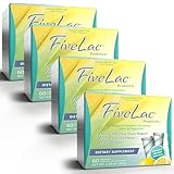 Global Health Trax GHT - FiveLac Lemon Probiotic Powder Drink Mix, Probiotics for Women, Men, Kids - Smooth Digestive Support & Elimination – Relieves Constipation & Gas - 60 Packets (4 Pack) Non-GMO