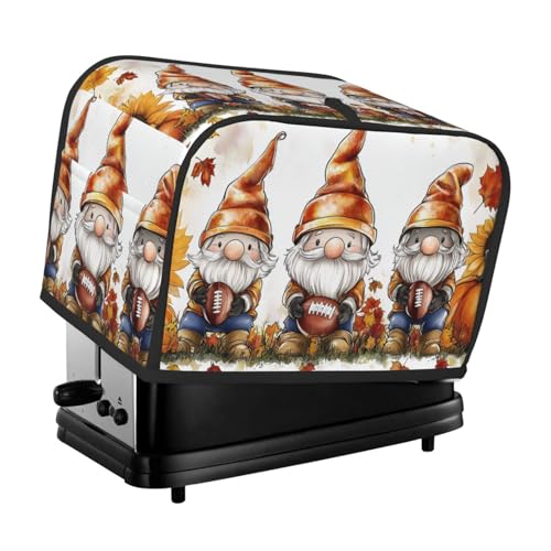 Generic Funda para tostadora de 2 rebanadas con estampado de gnomos otoñales, cubiertas para máquina de cocina a prueba de polvo, se adapta a la mayoría de tostadoras estándar, electrodomésticos de
