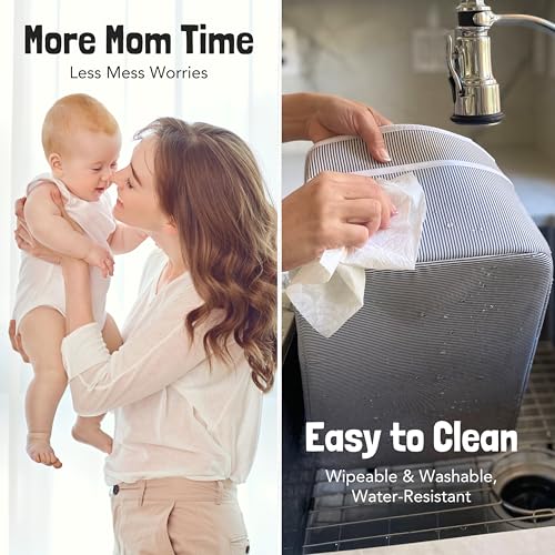 Lily-Miles-Baby-Diaper-Caddy-Organizer-Baby-Shower-Basket-for-Newborn-Boys-or-Girls-Nursery-Must-Haves-for-New-Mom-Registry-Favorites-Large-Storage-Tote-for-Changing-Table-or-Car-Gray Lily Miles Baby Diaper Caddy Organizer Baby Shower Basket for Newborn Boys or Girls Nursery Must Haves for New Mom Registry Favorites Large Storage Tote for Changing Table or Car Gray