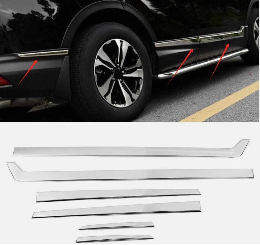 Chrome Body Side Door Molding Strip Lower Trims for Honda CR-V CRV 2017-2022 Accessories (Stainless Steel)