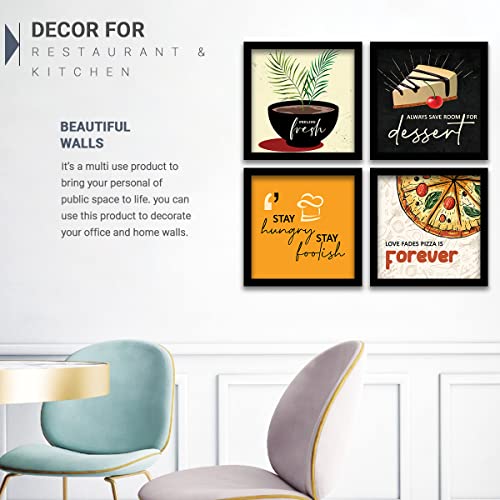 Image of kotart Kitchen Quotes Funny Motivational Wall Paintings - Framed Wall Posters with Frame - Framed Painting /Hangings (10 x 10 inch) Set of 4 Design 31 (Art 6, Small)