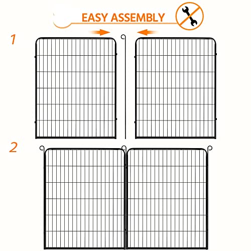 Image of Yaheetech 40in x 10.6ft Rustproof Foldable Metal Decorative Garden Fence