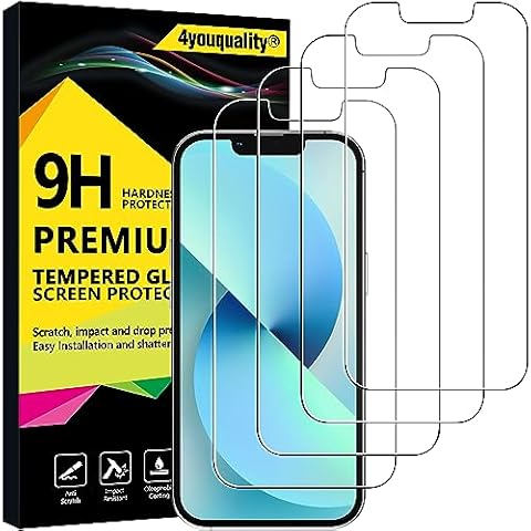 4youquality Tempered Glass Screen Protector for iPhone 13 Mini Cover