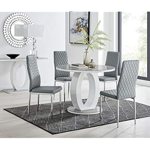 Furniturebox UK Giovani Round Dining Set Cover