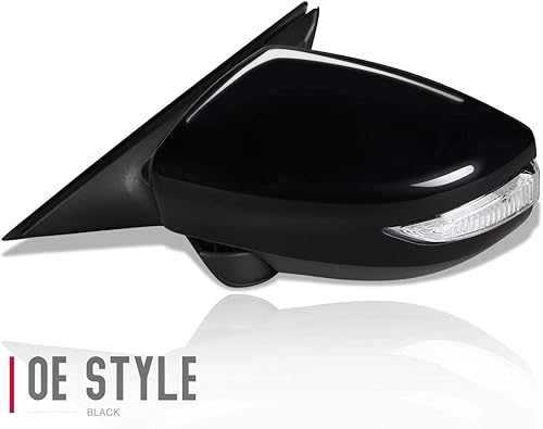 Miniatura 2 de DNA MOTORING OEM-MR-NI1320225 Estilo de fábrica alimentado+calentado+señal de giro izquierda espejo de puerta de vista lateral compatible con Nissan